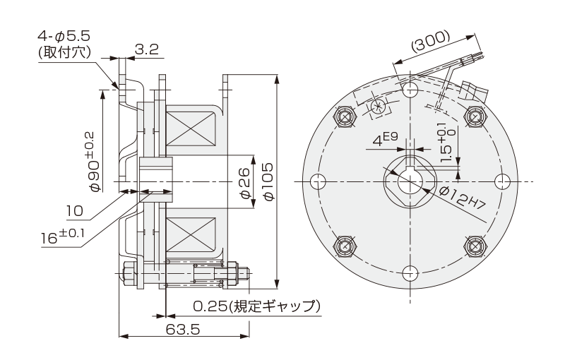 外形図・寸法表 NAB-32