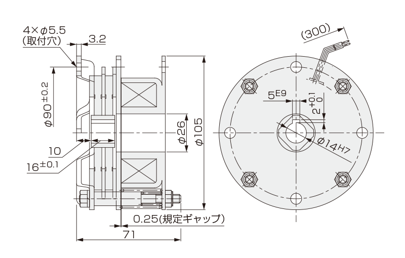 外形図・寸法表 NAB-34