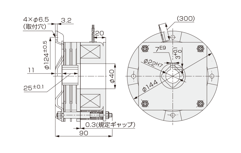 外形図・寸法表 NAB-44