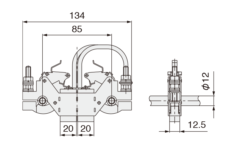 標準形 外形図 80A